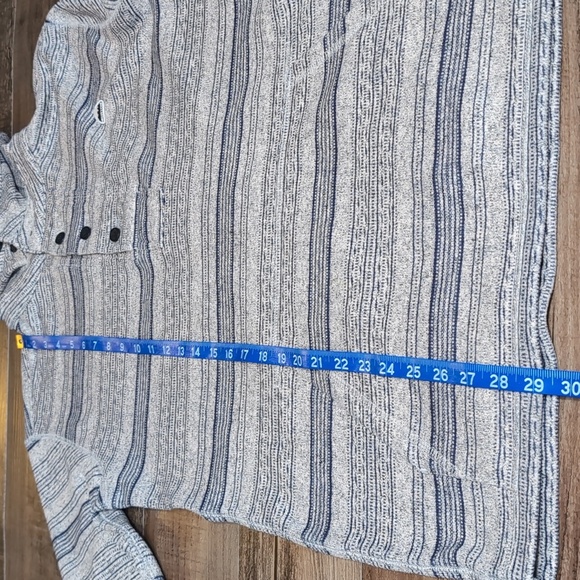 Burton Dry Ride Fleece Lined Striped 6 Button Henley Hoodie Size Small Snowboard - Picture 13 of 13